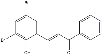 (E)-2-Hydroxy-3,5-dibromochalcone Structure