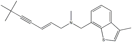 (2E)-6,6,N-Trimethyl-N-(3-methyl-1-benzothiophen-7-ylmethyl)-2-hepten-4-yn-1-amine Structure