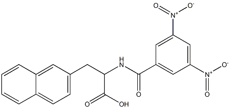 2-[(3,5-Dinitrobenzoyl)amino]-3-(2-naphthalenyl)propanoic acid Structure