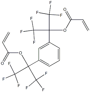 1,3-ビス[2-(アクリロイルオキシ)-1,1,1,3,3,3-ヘキサフルオロプロパン-2-イル]ベンゼン 化学構造式