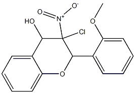 3-Chloro-3,4-dihydro-4-hydroxy-3-nitro-2-(2-methoxyphenyl)-2H-1-benzopyran