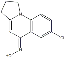7-クロロ-1,2,3,5-テトラヒドロピロロ[1,2-a]キナゾリン-5-オン(Z)-オキシム 化学構造式