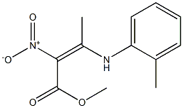 3-(2-Methylanilino)-2-nitrocrotonic acid methyl ester Structure