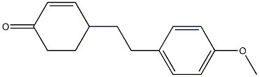 4-[2-(4-メトキシフェニル)エチル]-2-シクロヘキセン-1-オン 化学構造式