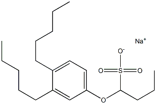 1-(3,4-Dipentylphenoxy)butane-1-sulfonic acid sodium salt 结构式