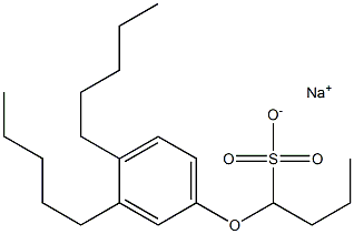 1-(3,4-Dipentylphenoxy)butane-1-sulfonic acid sodium salt|