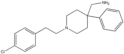 1-(4-クロロフェネチル)-4-フェニルピペリジン-4-メタンアミン 化学構造式