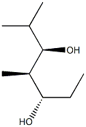 (3R,4R,5S)-2,4-Dimethylheptane-3,5-diol Struktur