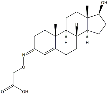 Testosterone O-(carboxymethyl)oxime,,结构式