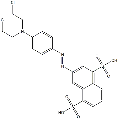 3-[[p-[Bis(2-chloroethyl)amino]phenyl]azo]-1,5-naphthalenedisulfonic acid Structure
