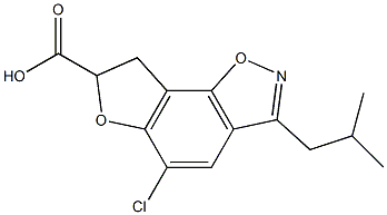 5-Chloro-7,8-dihydro-3-(2-methylpropyl)furo[2,3-g][1,2]benzisoxazole-7-carboxylic acid Structure