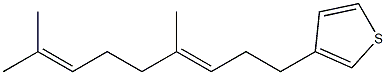 3-(4,8-Dimethylnona-3,7-dienyl)thiophene 结构式