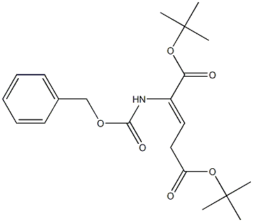 2-[[(Benzyloxy)carbonyl]amino]-2-pentenedioic acid di-tert-butyl ester,,结构式