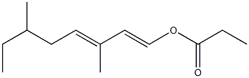 Propionic acid 3,6-dimethyl-1,3-octadienyl ester Structure