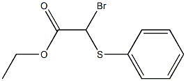 Bromo(phenylthio)acetic acid ethyl ester,,结构式