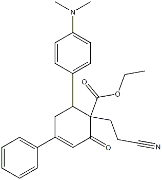 6-(4-Dimethylaminophenyl)-1-(2-cyanoethyl)-2-oxo-4-phenyl-3-cyclohexene-1-carboxylic acid ethyl ester