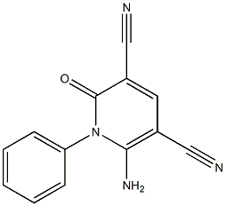 1-Phenyl-2-oxo-6-amino-1,2-dihydropyridine-3,5-dicarbonitrile Structure