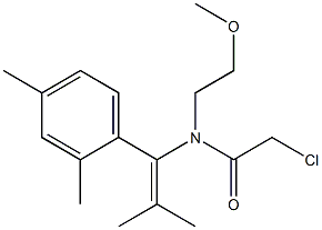 N-[1-(2,4-Dimethylphenyl)-2-methyl-1-propenyl]-N-[2-methoxyethyl]-2-chloroacetamide Structure