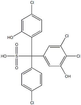 (4-Chlorophenyl)(4-chloro-2-hydroxyphenyl)(3,4-dichloro-5-hydroxyphenyl)methanesulfonic acid