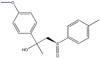 (S)-1-Methyl-1-(4-methoxyphenyl)-2-(4-methylphenylsulfinyl)ethanol,,结构式