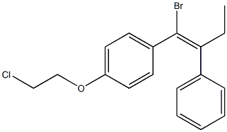 (E)-1-Bromo-1-[4-(2-chloroethoxy)phenyl]-2-phenyl-1-butene Struktur