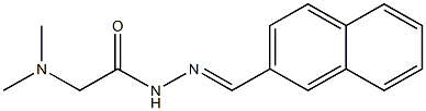 N2-(2-ナフチルメチレン)-N,N-ジメチルアミノアセトヒドラジド 化学構造式