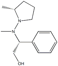 (2R)-2-メチル-1-[N-メチル-N-[(1R)-2-ヒドロキシ-1-フェニルエチル]アミノ]ピロリジン 化学構造式