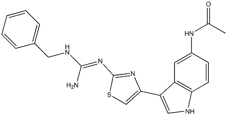  2-[[Amino(benzylamino)methylene]amino]-4-(5-acetylamino-1H-indol-3-yl)thiazole