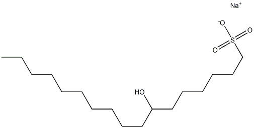 7-Hydroxyheptadecane-1-sulfonic acid sodium salt,,结构式