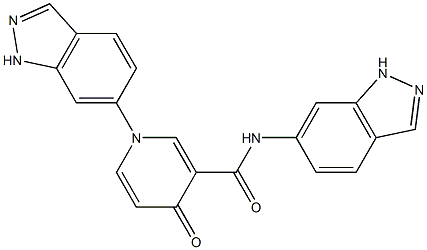 1,N-Bis(1H-indazol-6-yl)-1,4-dihydro-4-oxopyridine-3-carboxamide Struktur