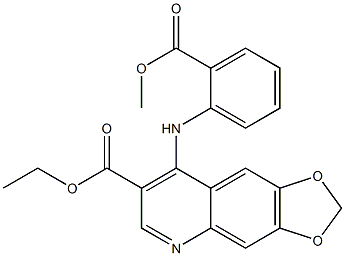 4-[(2-Methoxycarbonylphenyl)amino]-6,7-(methylenedioxy)quinoline-3-carboxylic acid ethyl ester Struktur