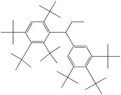 1-(2,3,4,6-テトラ-tert-ブチルフェニル)-1-(3,4,5-トリ-tert-ブチルフェニル)プロパン 化学構造式