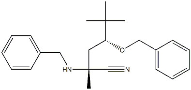 (2R,4R)-2-(Benzylamino)-4-(benzyloxy)-2,5,5-trimethylhexanenitrile 结构式