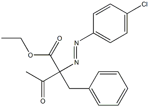 2-アセチル-2-(p-クロロフェニルアゾ)-3-フェニルプロピオン酸エチル 化学構造式