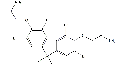 2,2-Bis[3,5-dibromo-4-(2-aminopropoxy)phenyl]propane 结构式