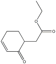 2-オキソ-3-シクロヘキセン-1-酢酸エチル 化学構造式