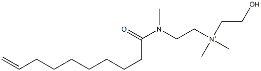 2-[N-(9-デセノイル)-N-メチルアミノ]-N-(2-ヒドロキシエチル)-N,N-ジメチルエタンアミニウム 化学構造式