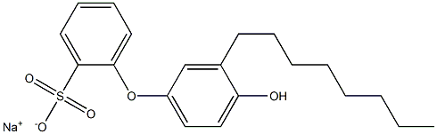 4'-Hydroxy-3'-octyl[oxybisbenzene]-2-sulfonic acid sodium salt Struktur