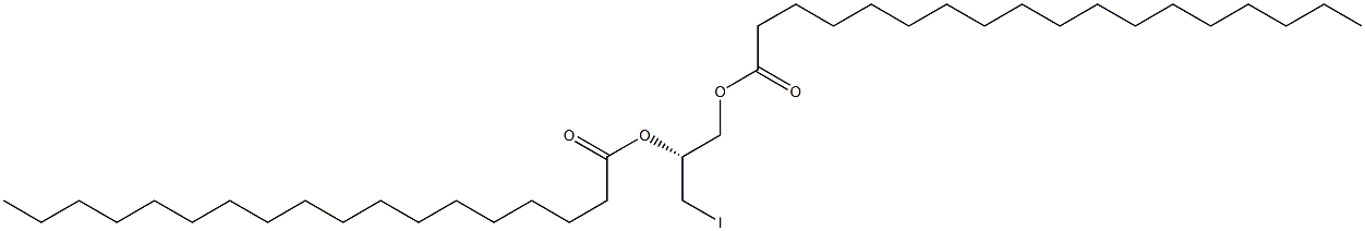 [R,(+)]-3-ヨード-1,2-プロパンジオールジステアラート 化学構造式