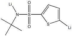 N-tert-ブチル-N-リチオ-5-リチオチオフェン-2-スルホンアミド 化学構造式