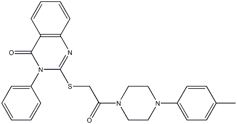 2-[[[[4-(4-Methylphenyl)piperazin-1-yl]carbonyl]methyl]thio]-3-phenylquinazolin-4(3H)-one Structure