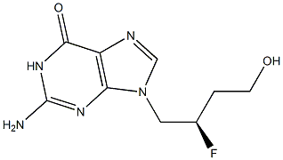 2-Amino-9-[(2R)-2-fluoro-4-hydroxybutyl]-1,9-dihydro-6H-purin-6-one Structure