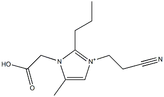 3-(2-Cyanoethyl)-2-propyl-5-methyl-1-(carboxymethyl)-1H-imidazol-3-ium Struktur
