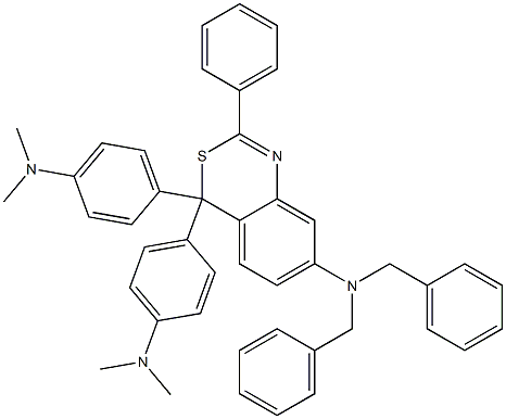 7-(Dibenzylamino)-4,4-bis[p-(dimethylamino)phenyl]-2-phenyl-4H-3,1-benzothiazine Structure