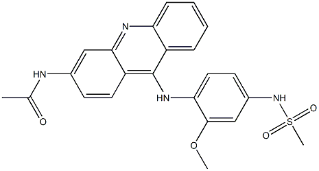 N-[4-[[3-(Acetylamino)acridin-9-yl]amino]-3-methoxyphenyl]methanesulfonamide Structure