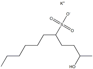 2-Hydroxyundecane-5-sulfonic acid potassium salt,,结构式