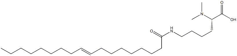 N6-(9-Octadecenoyl)-N2,N2-dimethyllysine,,结构式