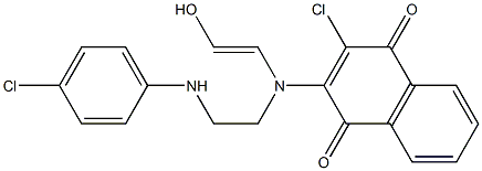 3-Chloro-2-[[2-[(4-chlorophenyl)amino]ethyl](2-hydroxyvinyl)amino]-1,4-naphthoquinone,,结构式