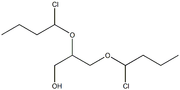 1,3-ビス(1-クロロブトキシ)-2-プロパノール 化学構造式
