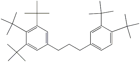 1-(3,4,5-Tri-tert-butylphenyl)-3-(3,4-di-tert-butylphenyl)propane,,结构式